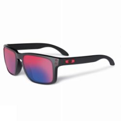 Oakley Holbrook Sunglasses Matte Black/Positive Red Iridium